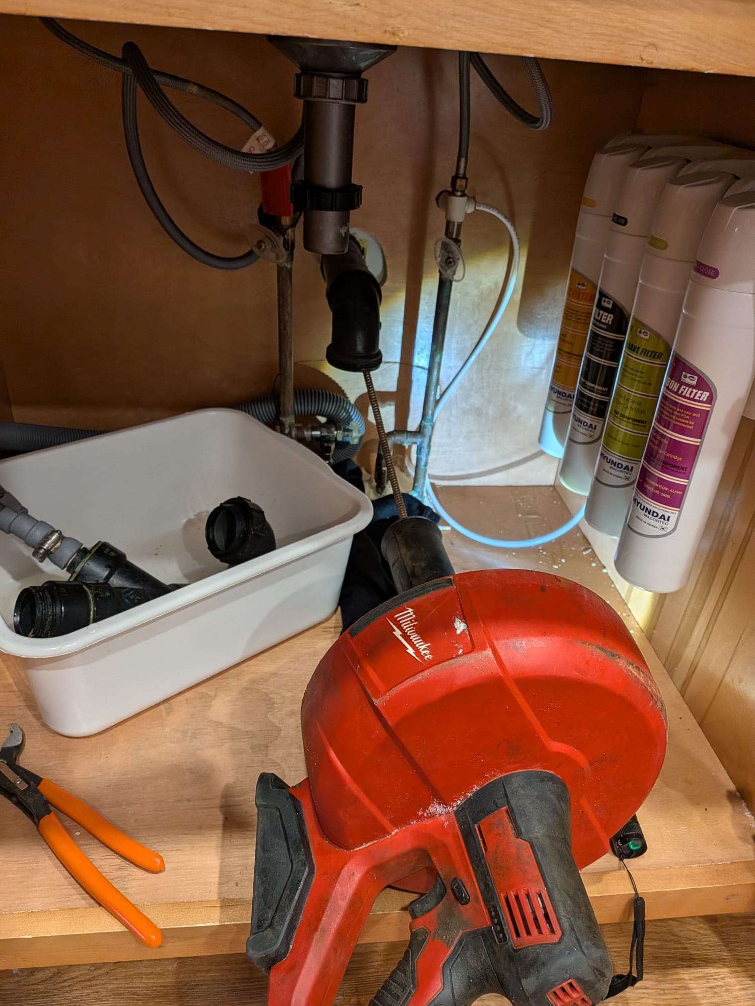 Completed plumbing job