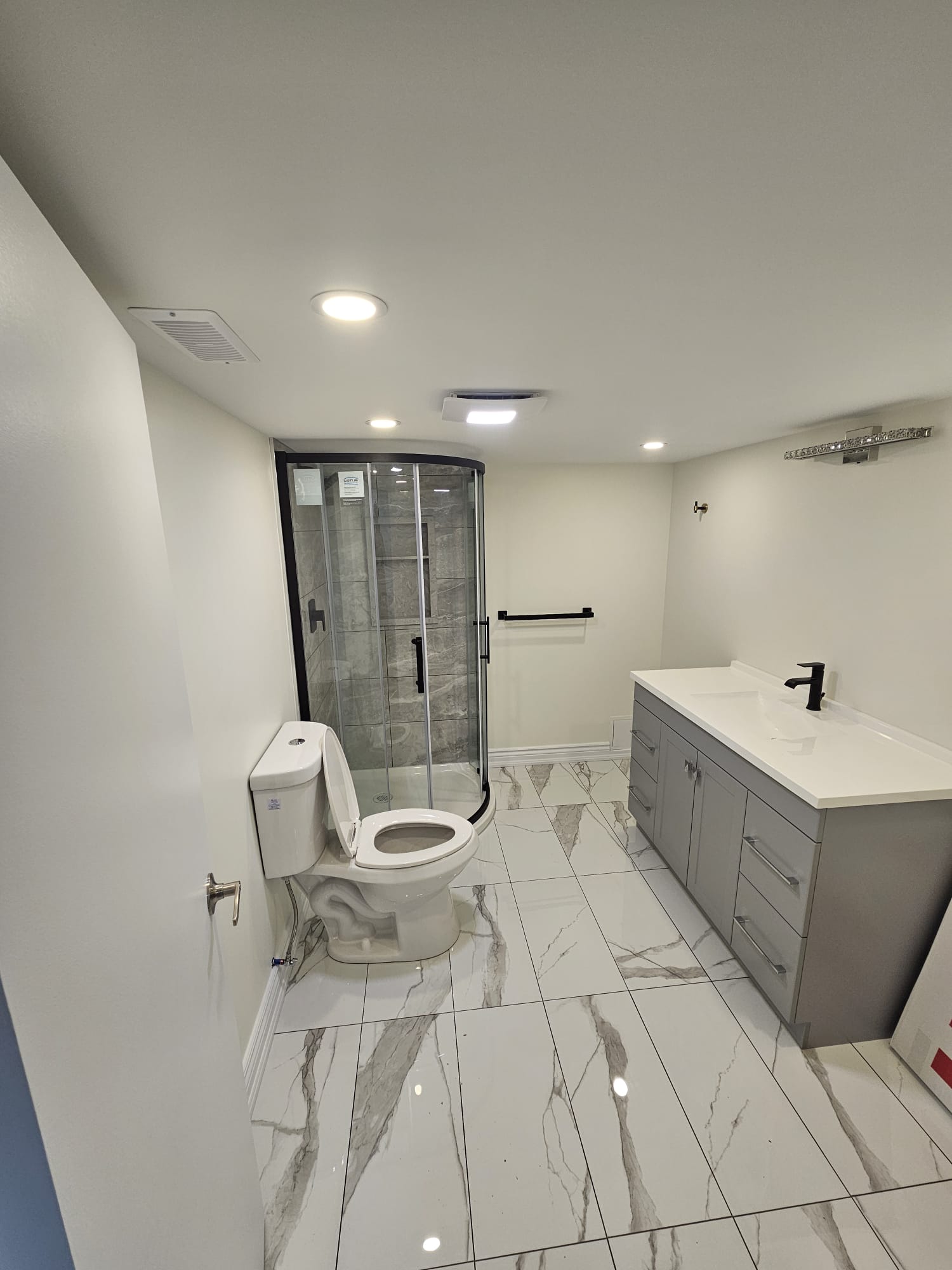 Finished plumbing work